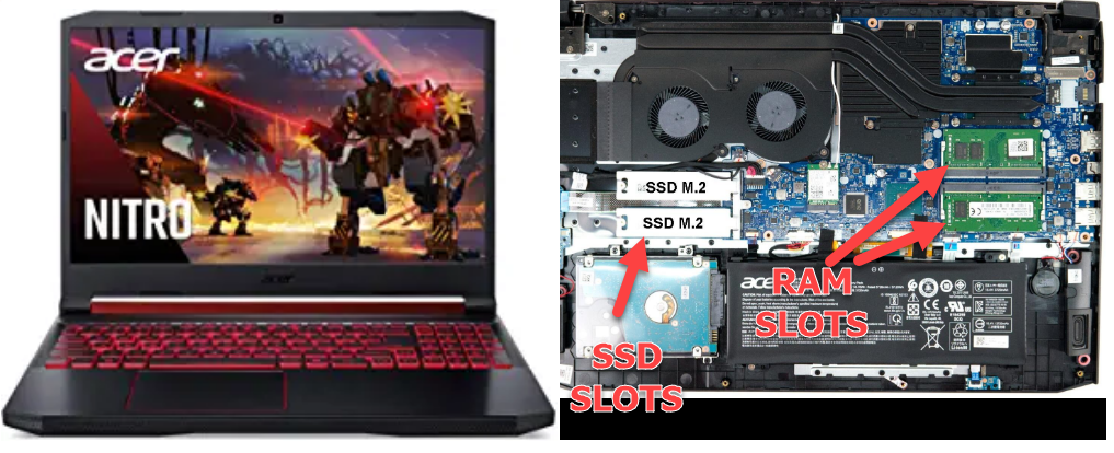 tidligere lokal Genre How to upgrade Acer Nitro 5 AN515-54-5812 Gaming Laptop – Compatible RAMs  and SSDs for Acer Nitro 5 Upgrade – Official Website